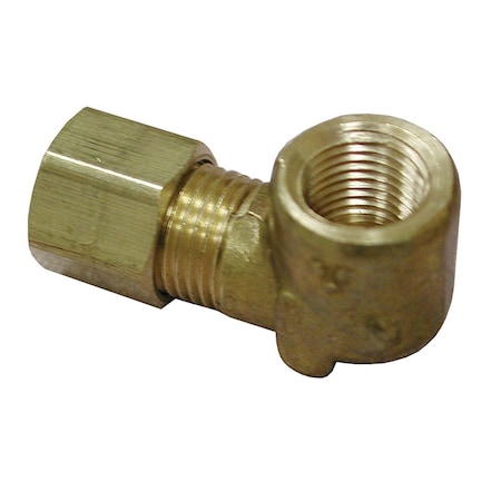 Jones Stephens 1/2in. x 3/8in. Brass Compression x FIP 90Deg. Elbow C74131LF